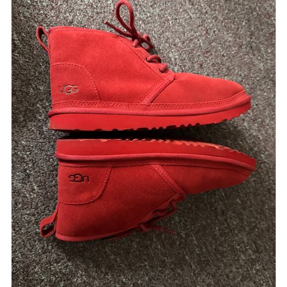 Ugg Neumel Boots Red Chukka Boots Mens Suede Samba Comfort Cozy Lined Winter main image 5